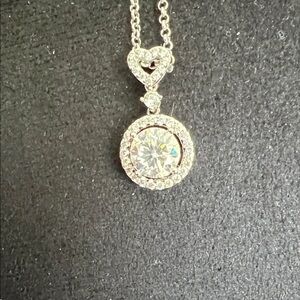 Elegant Silver Heart Pendant Necklace